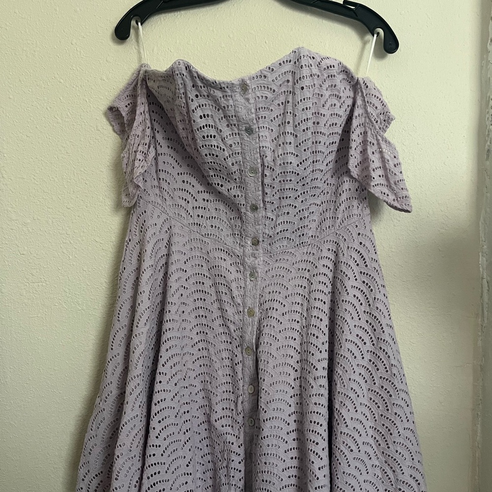 Gianni Bini Purple Cold Shoulder Sun Dress